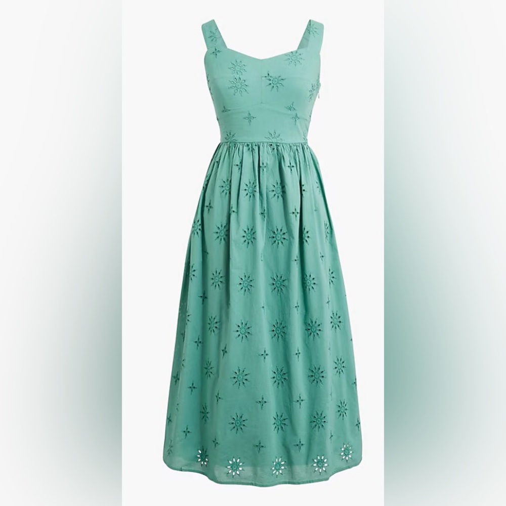 NWT JCrew Factory Eyelet midi dress
